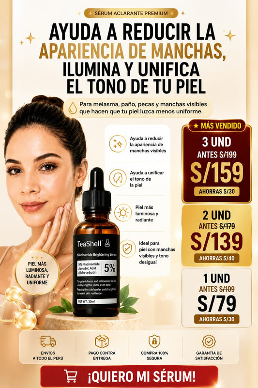 Teashell Serum ✨ Ayuda a mejorar la apariencia de manchas y unificar el tono de la piel