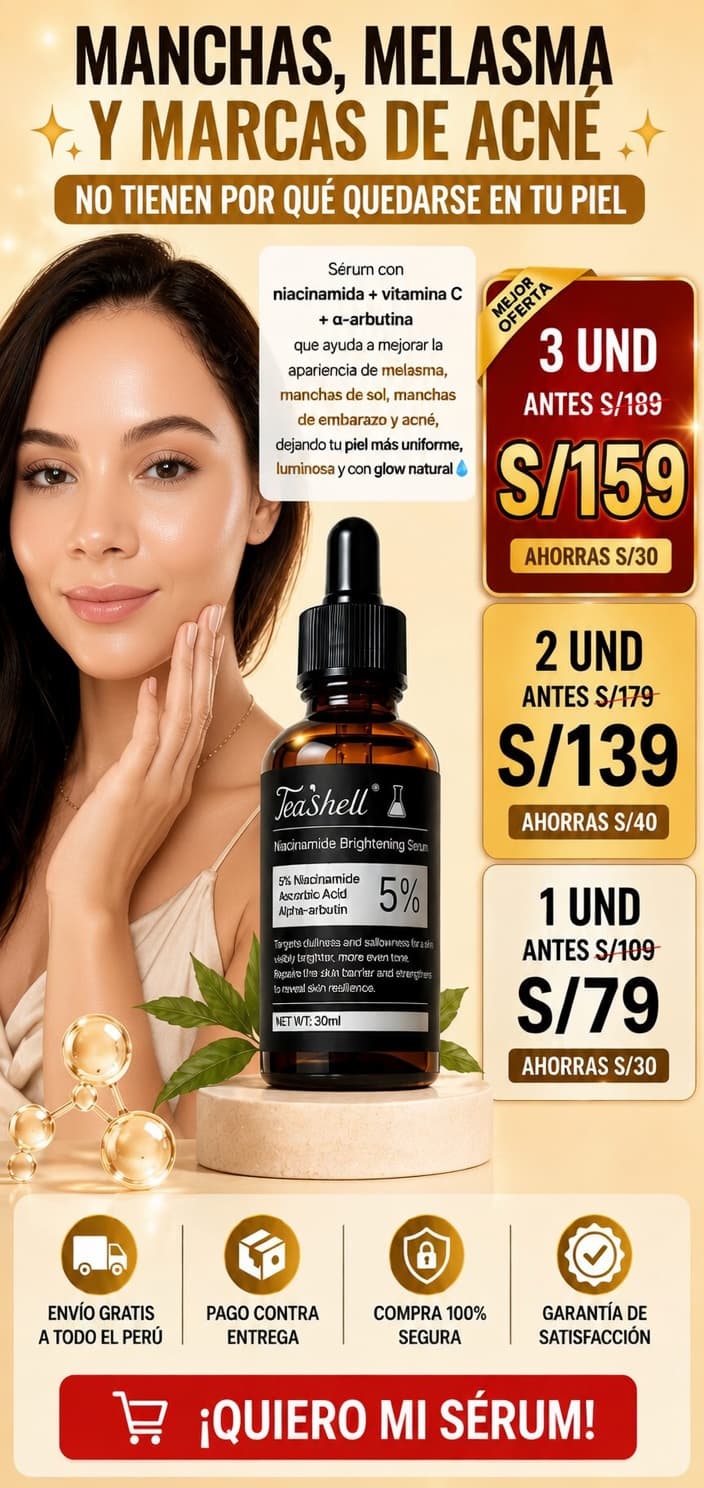 ✨TheaShell Serum -Ayuda a mejorar la apariencia de manchas visibles y favorece un tono de piel más uniforme